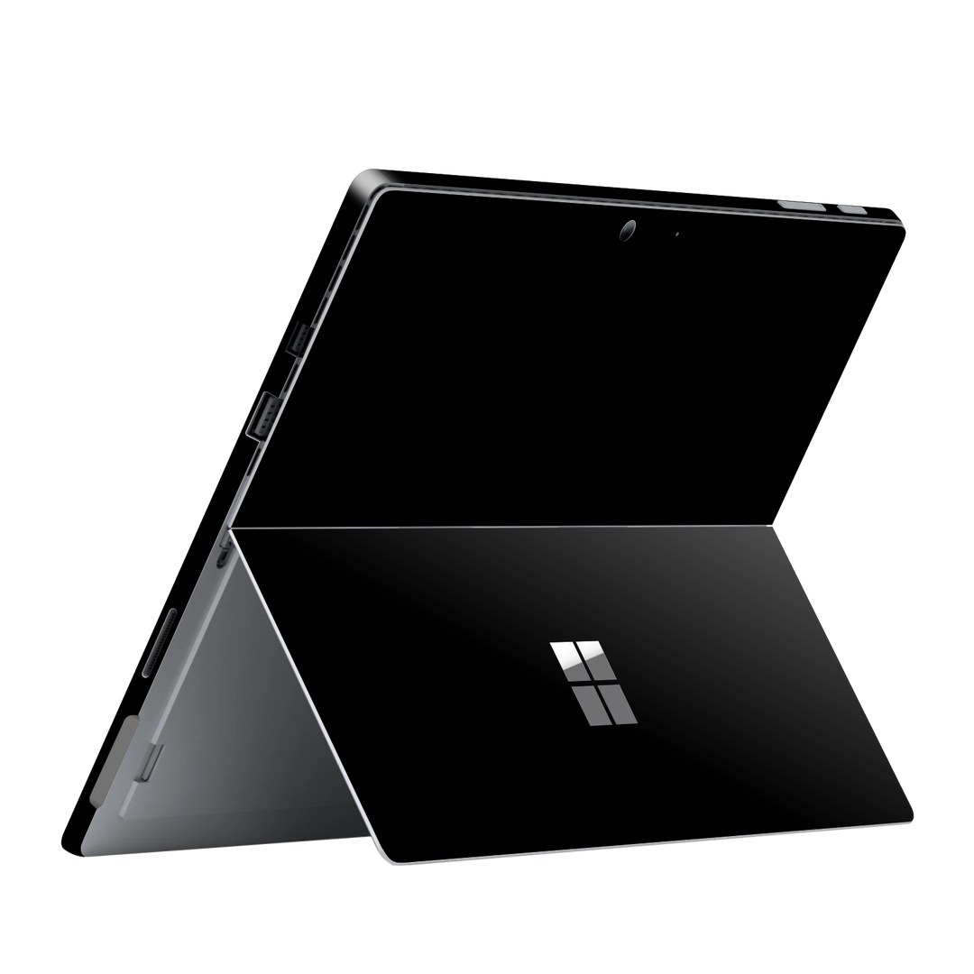 Microsoft Surface Pro 6 High Gloss Glossy Jet Black Skin Wrap Sticker Decal Cover Protector by EasySkinz