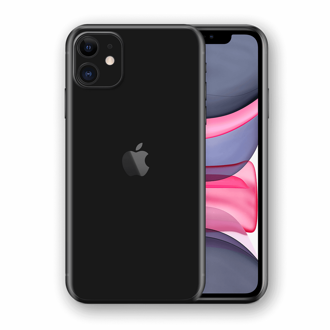 iPhone 11 Luxuria JET BLACK High Gloss Finish Skin Wrap Decal Protector | EasySkinz