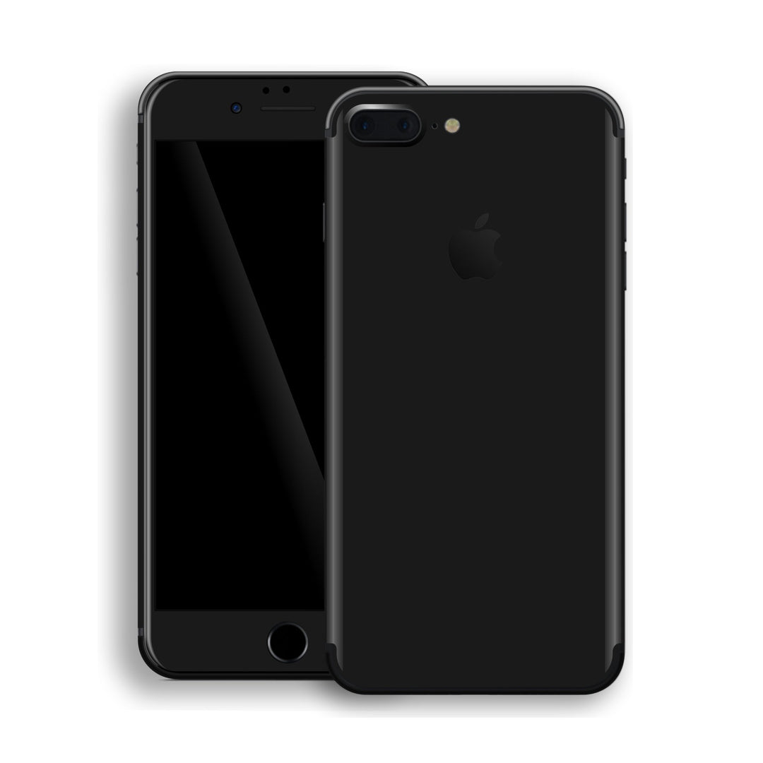 iPhone 8 Plus Black Glossy Gloss Finish Skin, Decal, Wrap, Protector, Cover by EasySkinz | EasySkinz.com