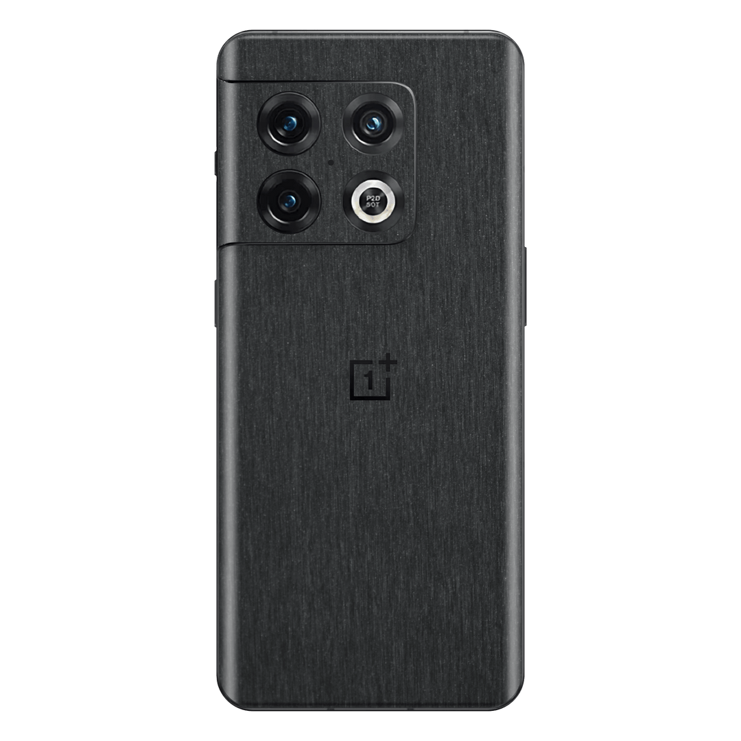 OnePlus 10 PRO Brushed Metal Black Metallic Skin Wrap Decal Cover Protector by EasySkinz | EasySkinz.com