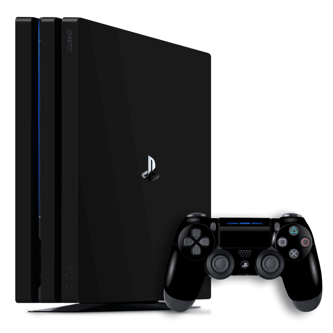 Playstation 4 PRO PS4 PRO Glossy Black  Skin Wrap Decal by EasySkinz