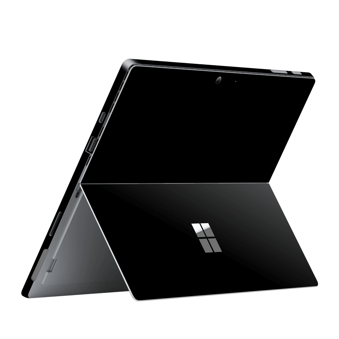 Microsoft Surface Pro 7 High Gloss Glossy Jet Black Skin, Wrap, Decal, Protector, Cover by EasySkinz | EasySkinz.com