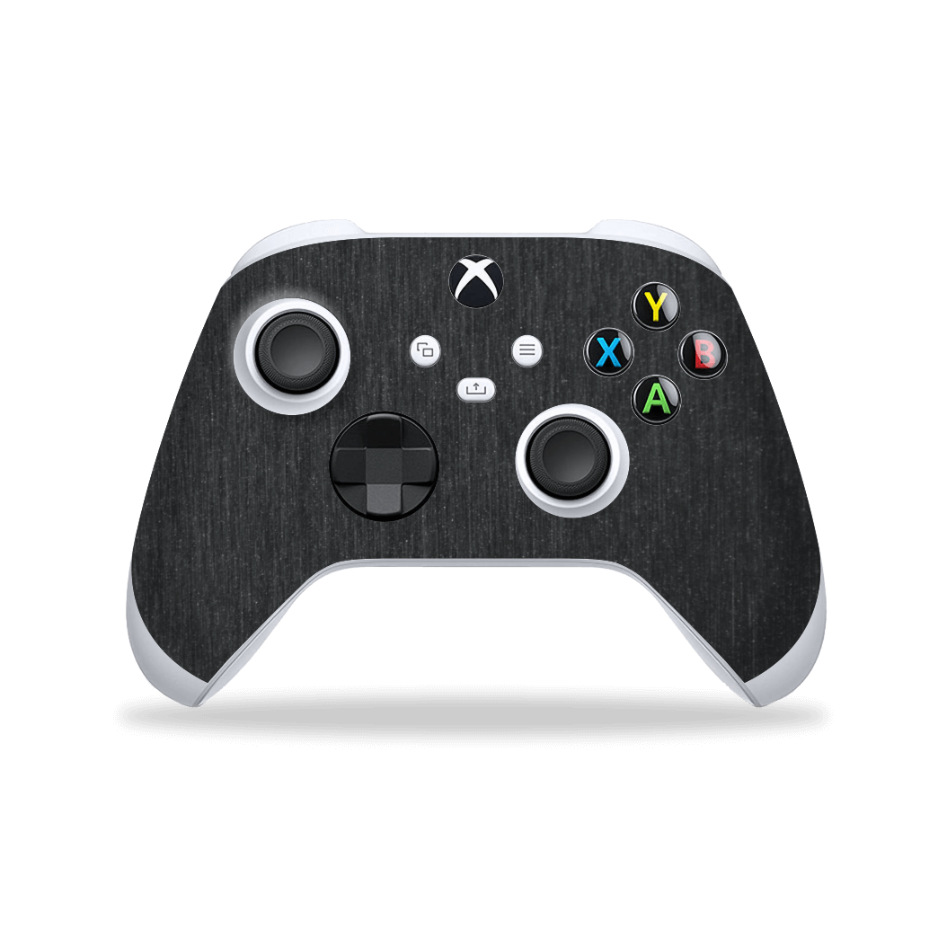 XBOX Series X CONTROLLER Skin - Brushed Metal BLACK Metallic Skin, Wrap, Decal, Protector, Cover by EasySkinz | EasySkinz.com