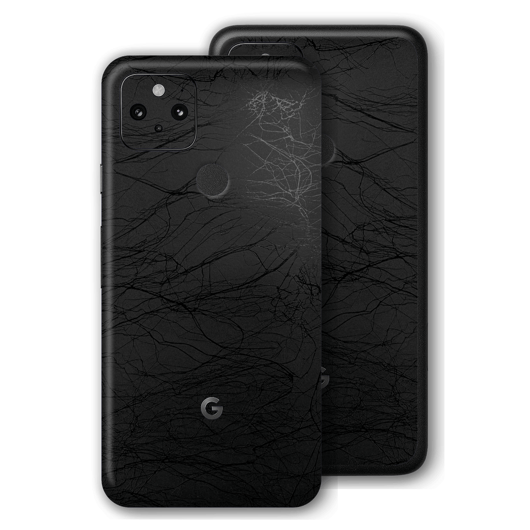 Pixel 5 Luxuria Black Web Net Mesh Cocoon 3D Textured Skin Wrap Decal Cover Protector by EasySkinz | EasySkinz.com