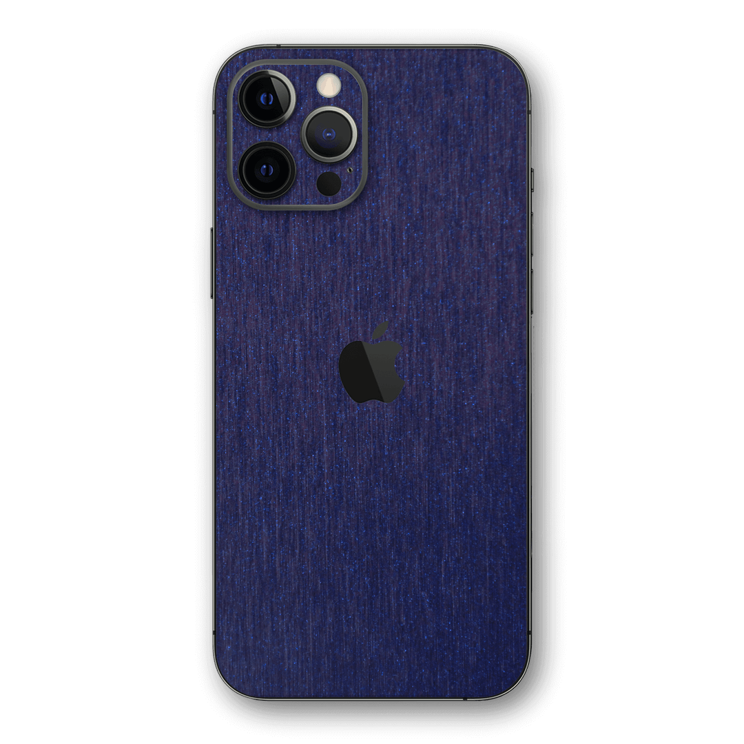 iPhone 12 Pro MAX BRUSHED BLUE Metallic Skin - Premium Protective Skin Wrap Sticker Decal Cover by QSKINZ | Qskinz.com