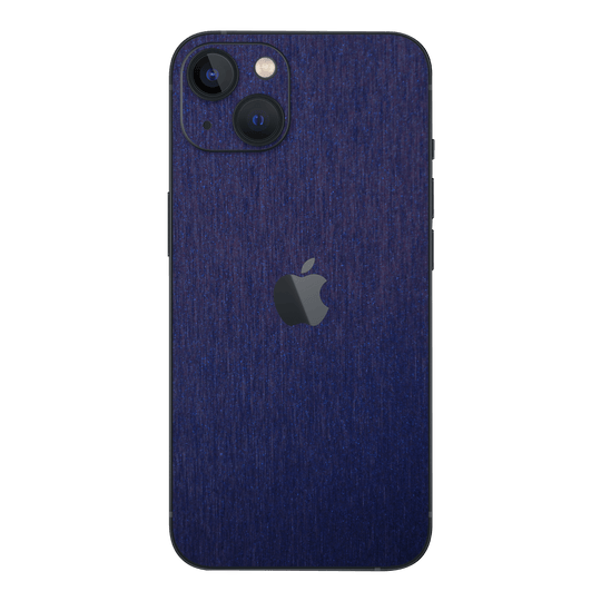 iPhone 13 BRUSHED BLUE Metallic Skin - Premium Protective Skin Wrap Sticker Decal Cover by QSKINZ | Qskinz.com