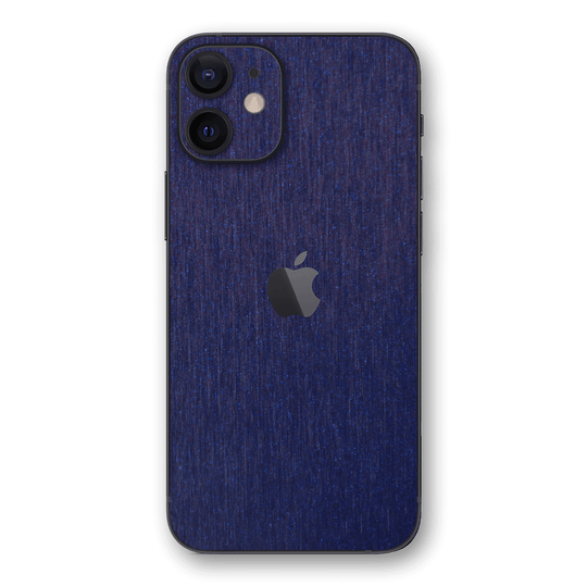 iPhone 12 BRUSHED BLUE Metallic Skin - Premium Protective Skin Wrap Sticker Decal Cover by QSKINZ | Qskinz.com