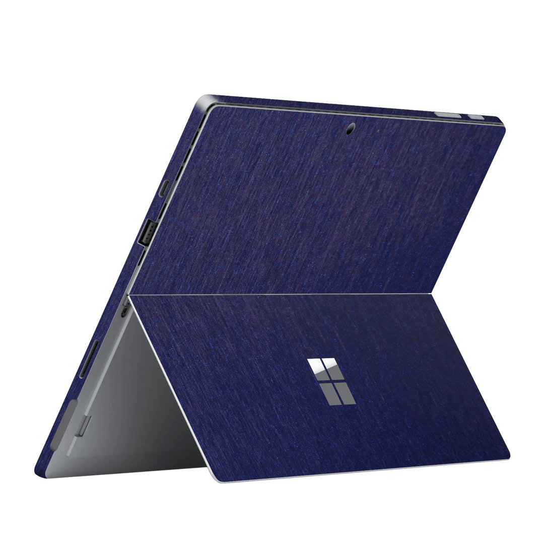 Microsoft Surface Pro 7 Brushed Metal Blue Metallic Skin, Wrap, Decal, Protector, Cover by EasySkinz | EasySkinz.com