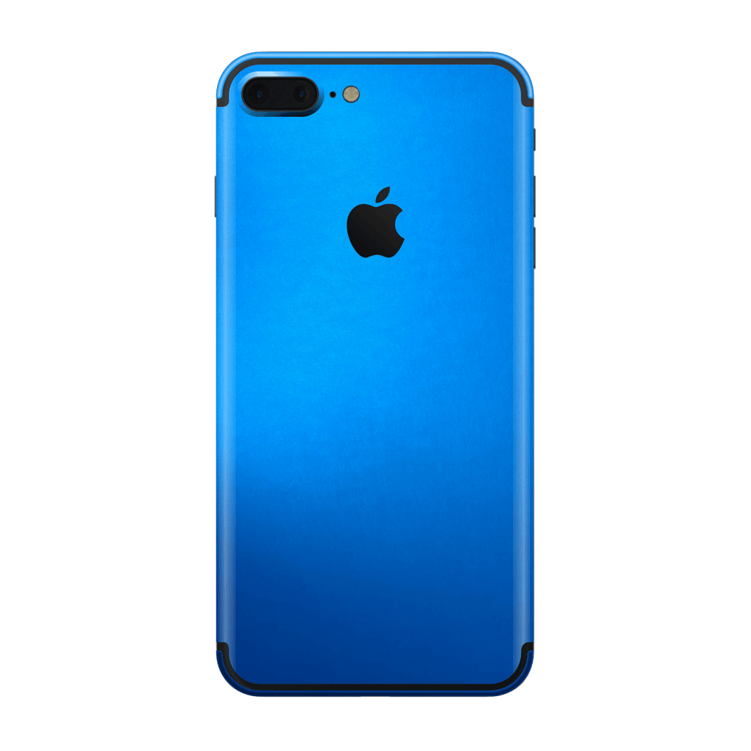iPhone 7 PLUS Satin Blue Metallic Matt Matte Skin Wrap Sticker Decal Cover Protector by EasySkinz | EasySkinz.com