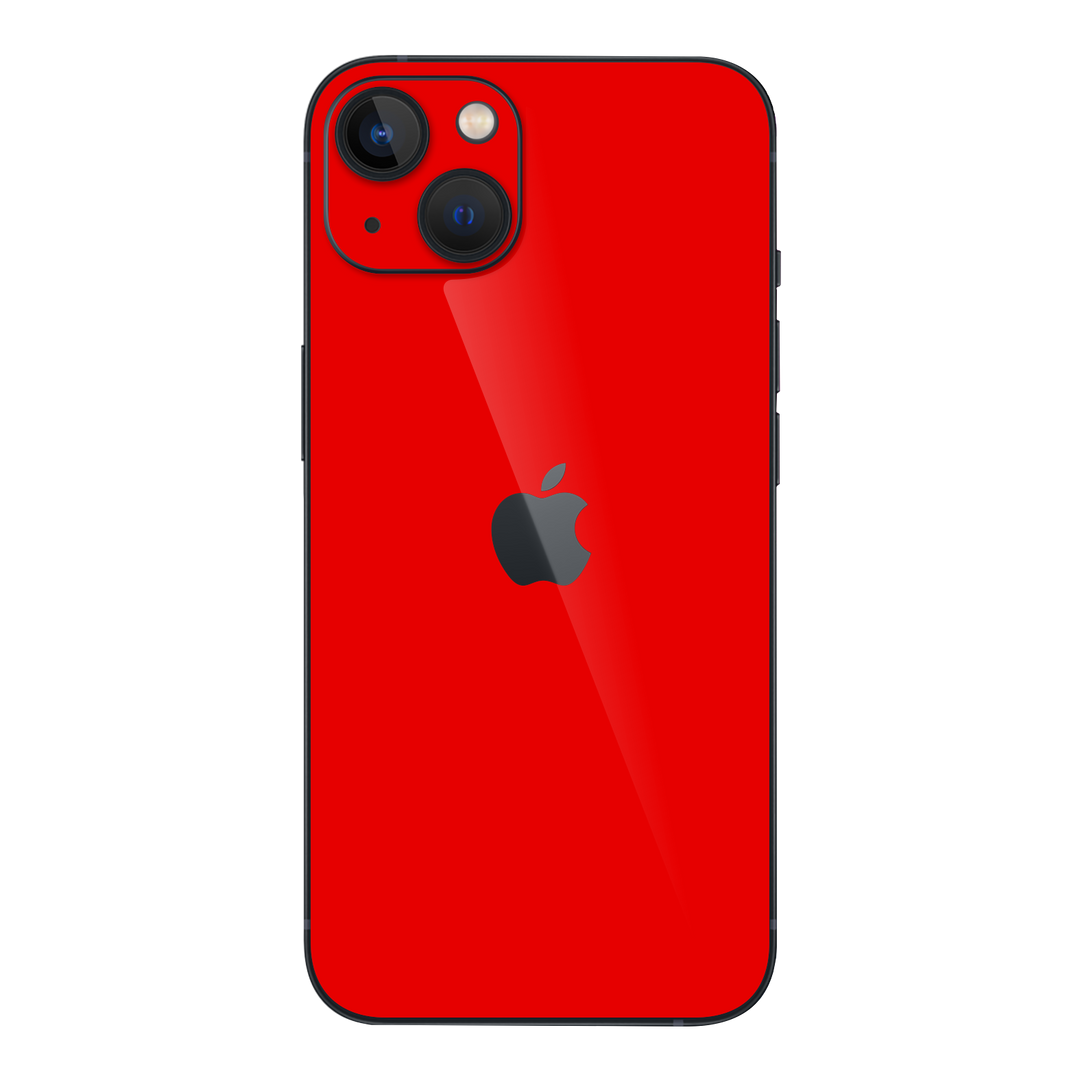 iPhone 13 GLOSSY Bright Red Skin - Premium Protective Skin Wrap Sticker Decal Cover by QSKINZ | Qskinz.com