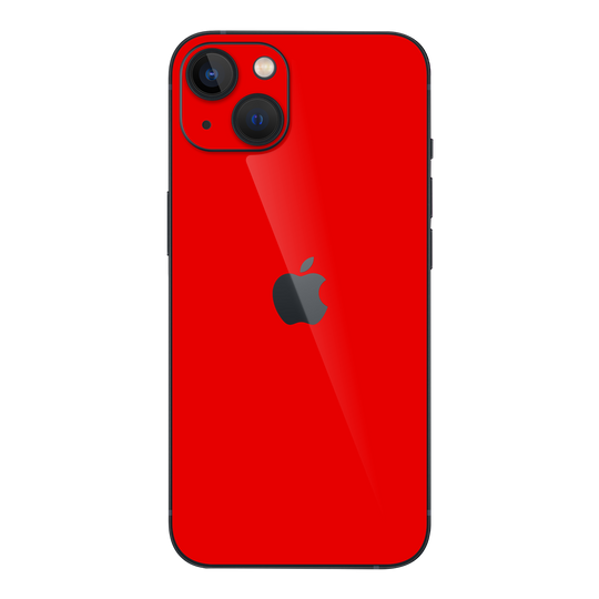 iPhone 13 GLOSSY Bright Red Skin - Premium Protective Skin Wrap Sticker Decal Cover by QSKINZ | Qskinz.com