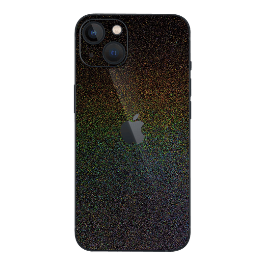 iPhone 13 mini GALAXY Black Milky Way Rainbow Sparkling Metallic Gloss Finish Skin Wrap Sticker Decal Cover Protector by EasySkinz