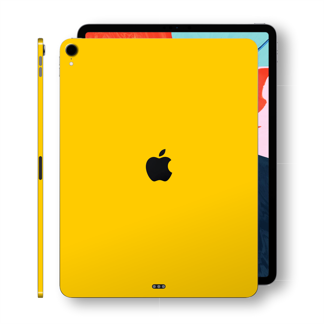 iPad PRO 12.9 inch 3rd Generation 2018 Glossy Golden Yellow Skin Wrap Sticker Decal Cover Protector by EasySkinz