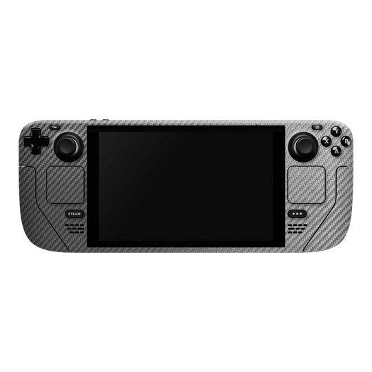 Steam Deck Grey Metallic 3D Textured Carbon Fibre Fiber Skin Wrap Decal Cover Protector by EasySkinz | EasySkinz.com