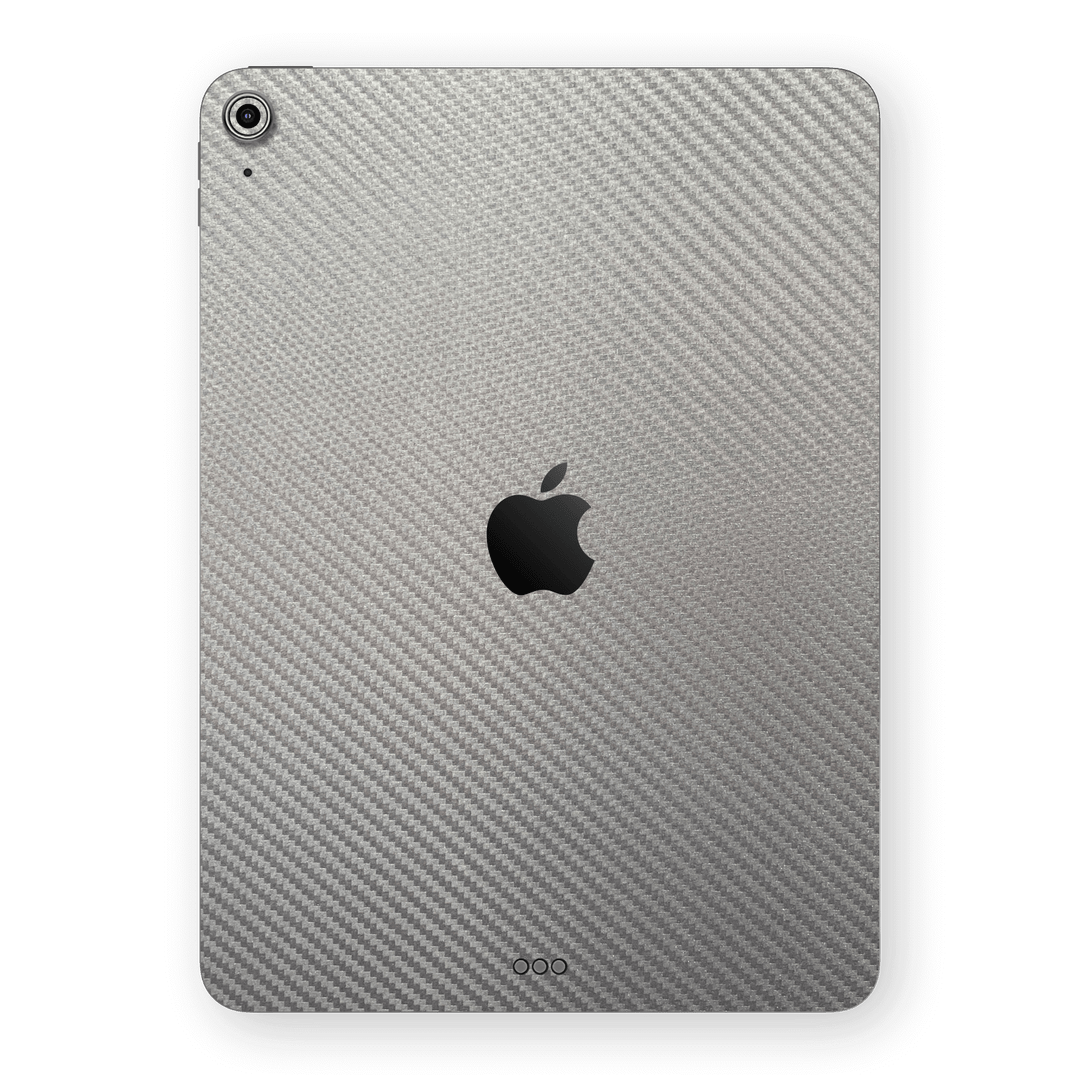  iPad AIR 4 (2020) Grey 3D Textured CARBON Fibre Fiber Skin Wrap Sticker Decal Cover Protector by EasySkinz