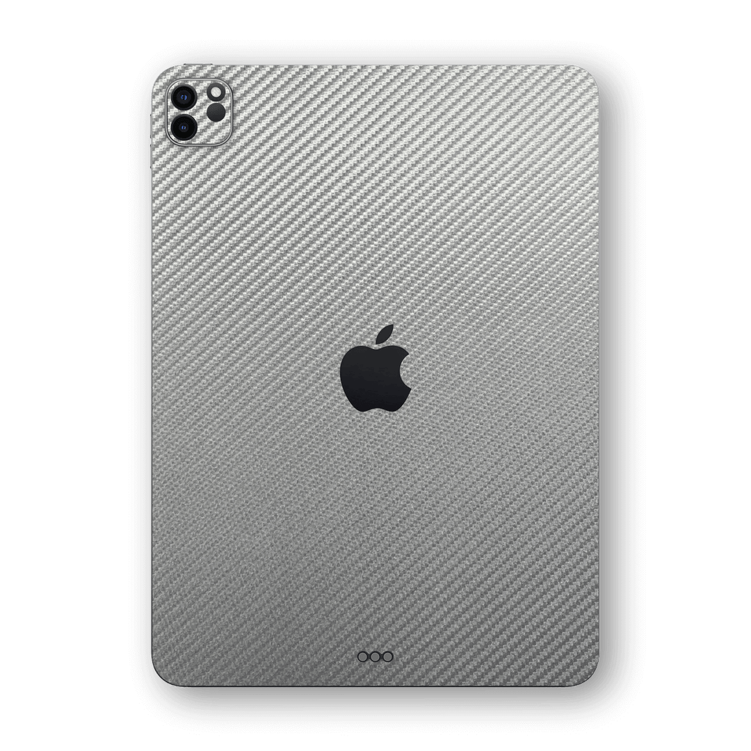 iPad PRO 11-inch 2021 Grey Metallic 3D Textured Carbon Fibre Fiber Skin Wrap Sticker Decal Cover Protector by EasySkinz | EasySkinz.com