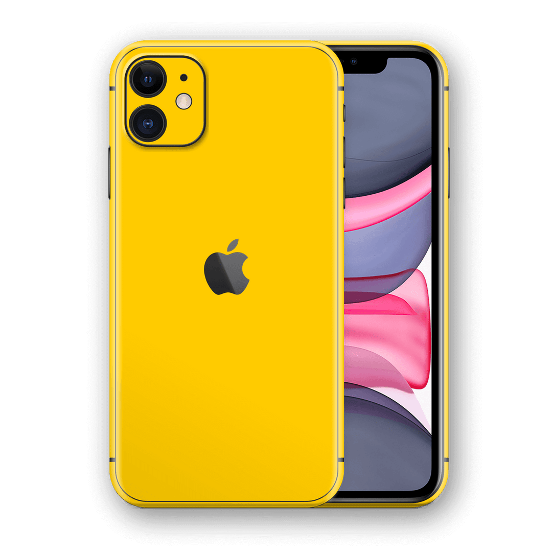 iPhone 11 Glossy Golden Yellow Skin, Wrap, Decal, Protector, Cover by EasySkinz | EasySkinz.com