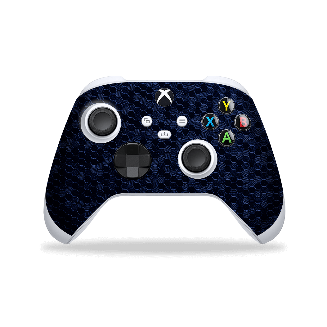 XBOX Series S CONTROLLER Skin - Luxuria Navy Blue Honeycomb 3D Textured Skin Wrap Sticker Decal Cover Protector by EasySkinz