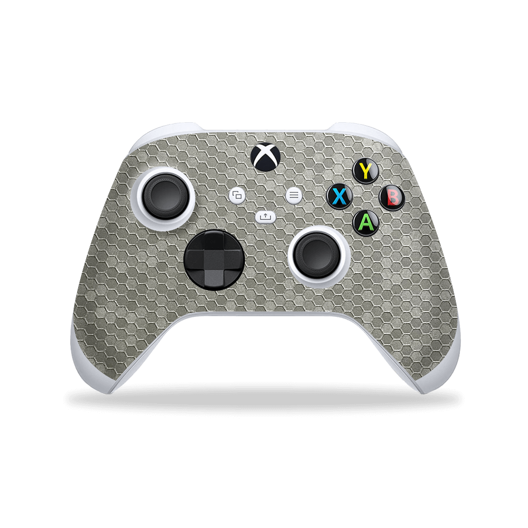 XBOX Series X CONTROLLER Skin - Luxuria Silver Honeycomb 3D Textured Skin Wrap Sticker Decal Cover Protector by EasySkinz