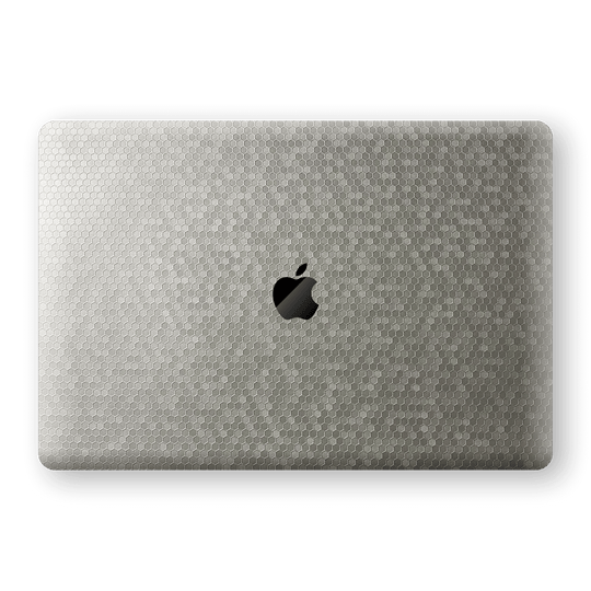 MacBook Air 13" (2018-2019) SILVER Honeycomb 3D Textured Skin Wrap Sticker Decal Cover Protector by EasySkinz