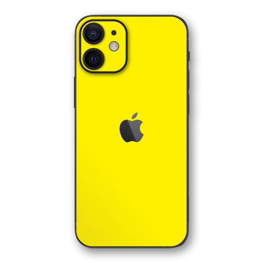 iPhone 12 GLOSSY Lemon Yellow Skin - Premium Protective Skin Wrap Sticker Decal Cover by QSKINZ | Qskinz.com