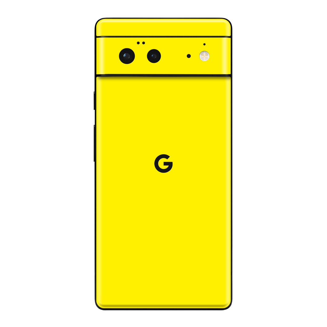 Google Pixel 6 Gloss Glossy Lemon Yellow Skin Wrap Sticker Decal Cover Protector by EasySkinz | EasySkinz.com