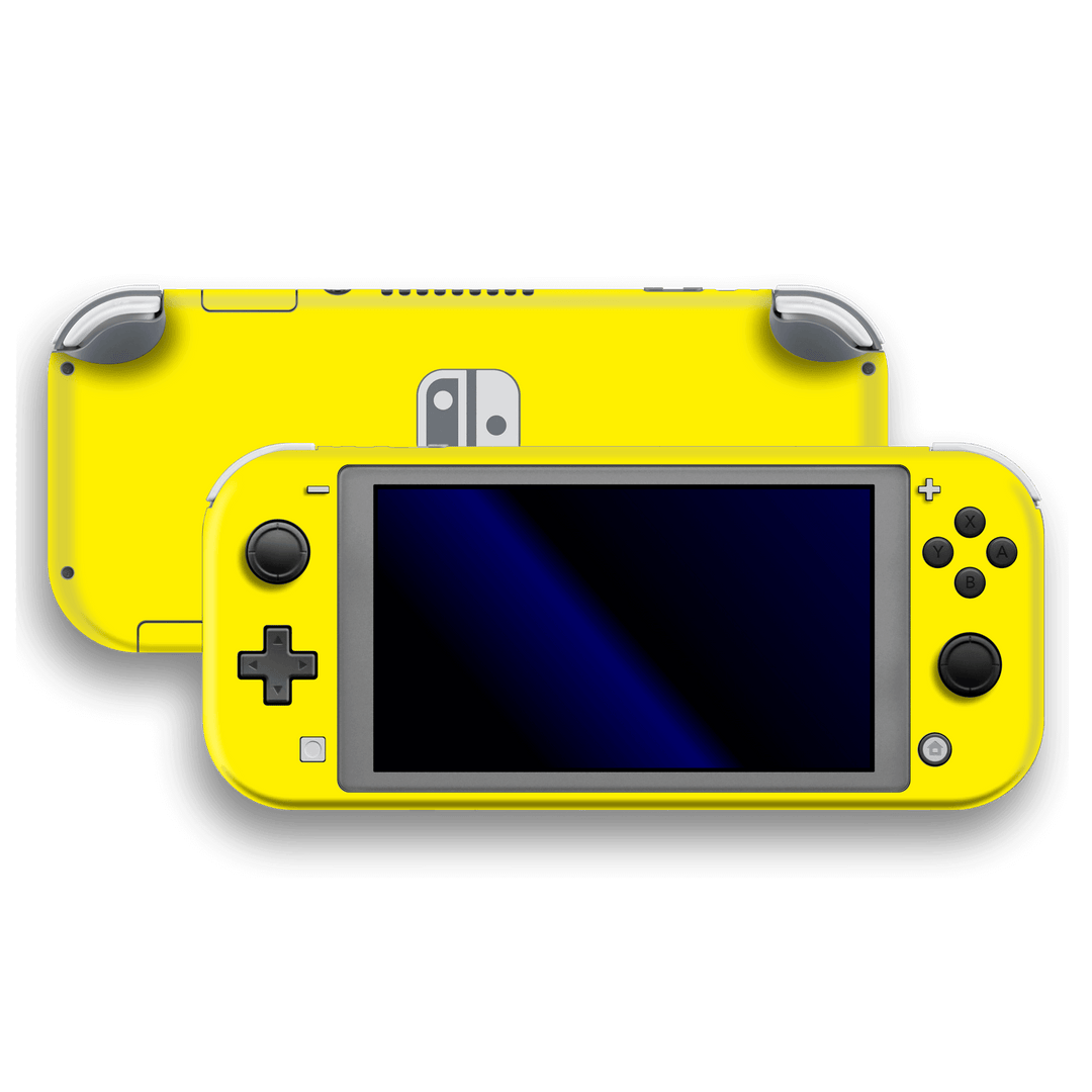 Nintendo Switch LITE Glossy Lemon Yellow Skin Wrap Sticker Decal Cover Protector by EasySkinz