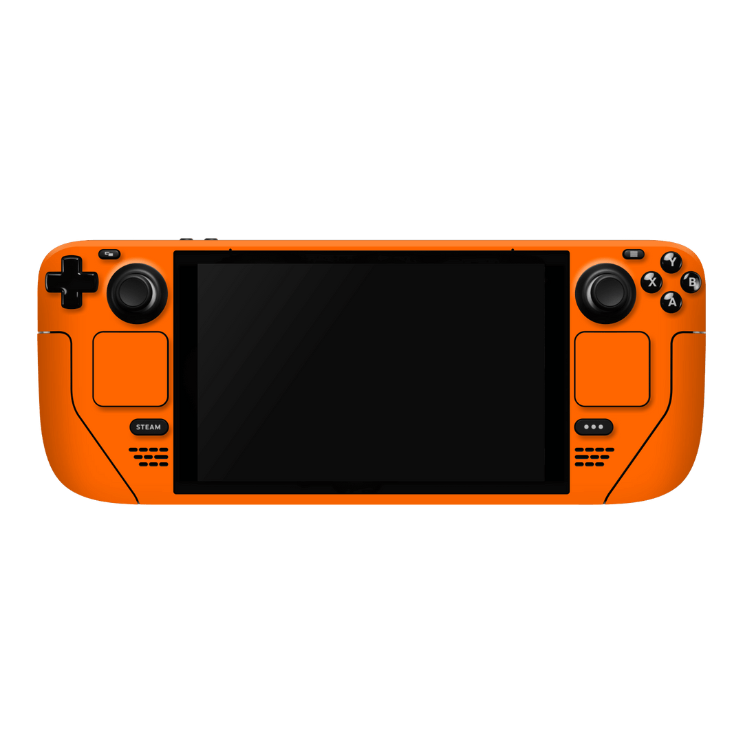 Steam Deck Gloss Glossy Orange Skin Wrap Sticker Decal Cover Protector by EasySkinz | EasySkinz.com