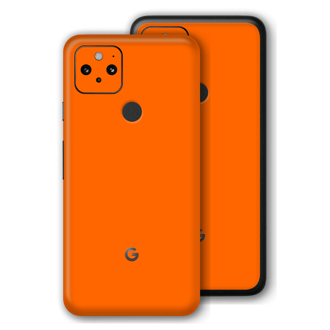 Pixel 5 Glossy ORANGE Skin, Wrap, Decal, Protector, Cover by EasySkinz | EasySkinz.com