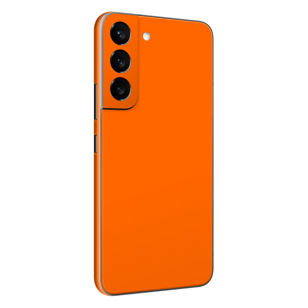 Samsung Galaxy S22+ PLUS Gloss Glossy Orange Skin Wrap Sticker Decal Cover Protector by EasySkinz | EasySkinz.com