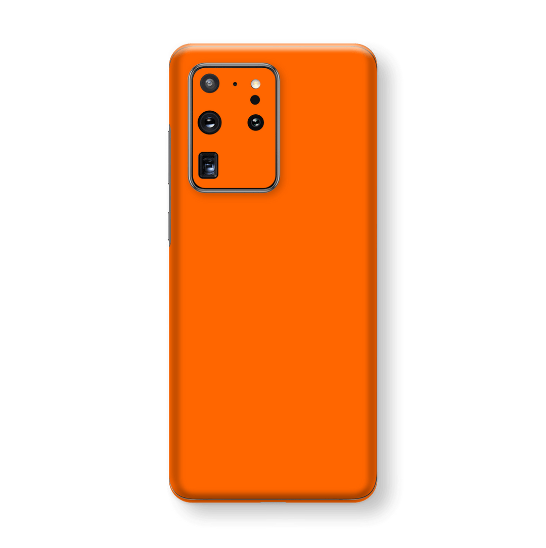 Samsung Galaxy S20 ULTRA Orange Glossy Gloss Finish Skin Wrap Sticker Decal Cover Protector by EasySkinz