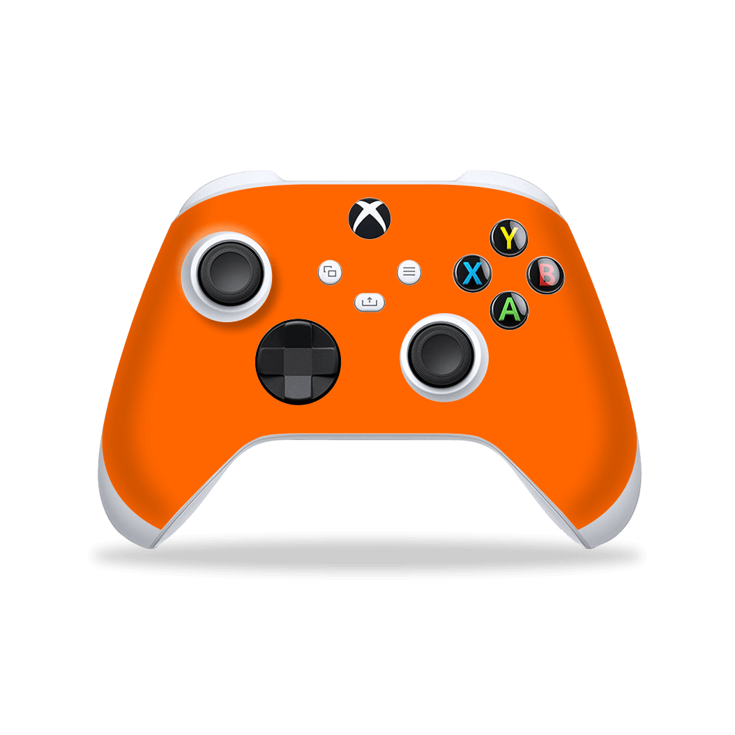 XBOX Series X CONTROLLER Skin - Gloss Glossy Orange Skin Wrap Decal Protector Cover by EasySkinz | EasySkinz.com