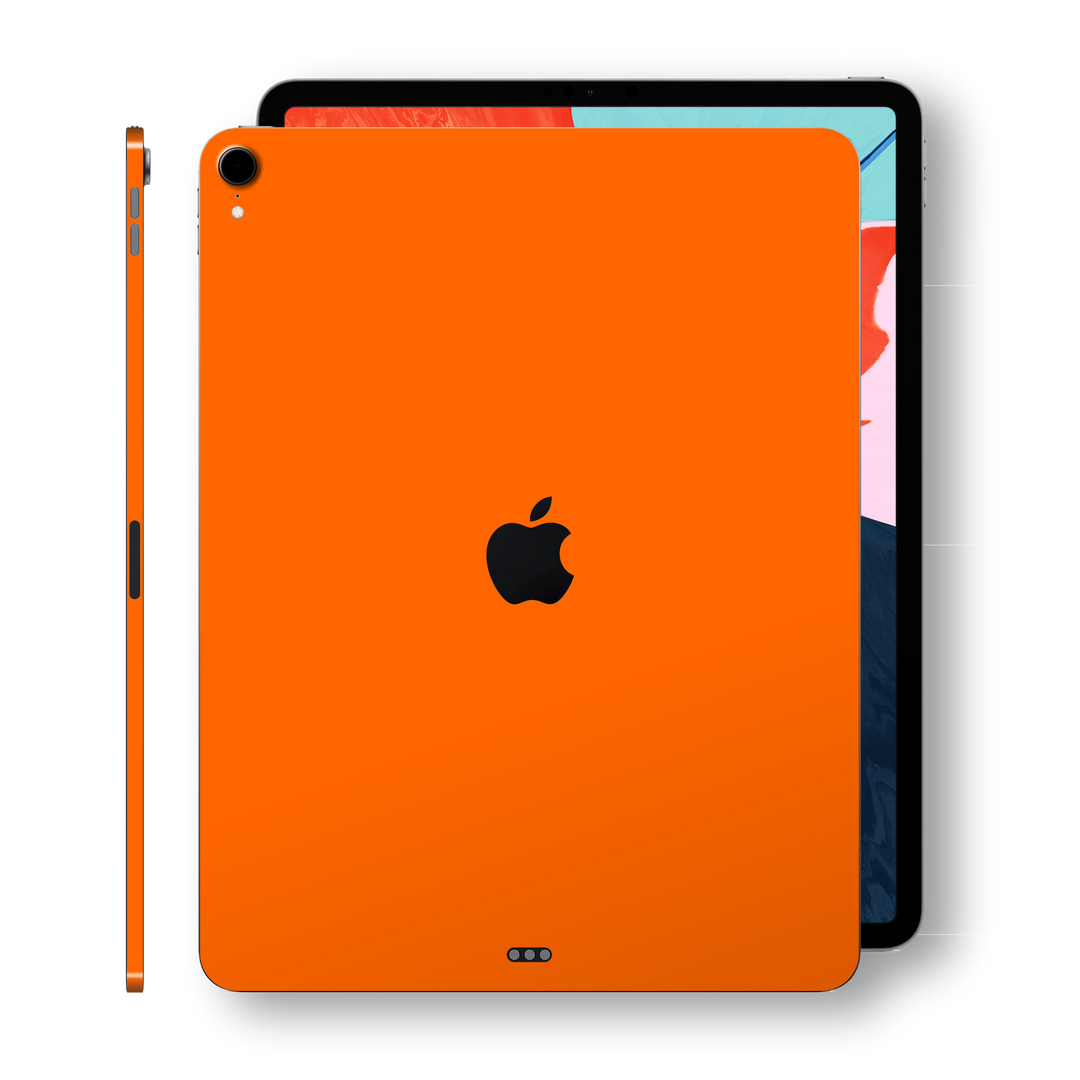 iPad PRO 12.9 inch 3rd Generation 2018 Glossy ORANGE Skin Wrap Sticker Decal Cover Protector by EasySkinz