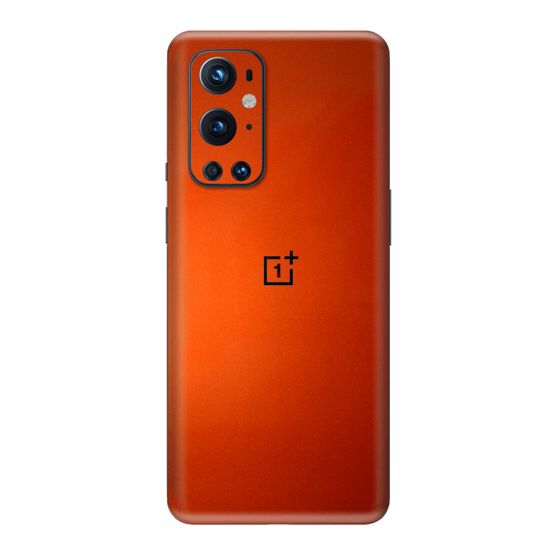 OnePlus 9 Pro Fiery Orange Tuning Metallic Gloss Finish Skin Wrap Sticker Decal Cover Protector by EasySkinz