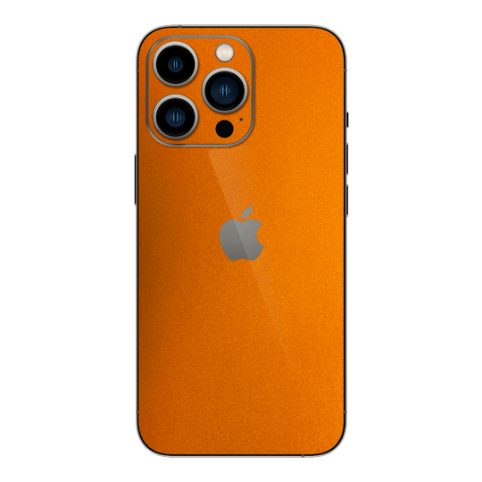 iPhone 13 PRO GLOSSY FIERY ORANGE TUNING Metallic Skin - Premium Protective Skin Wrap Sticker Decal Cover by QSKINZ | Qskinz.com