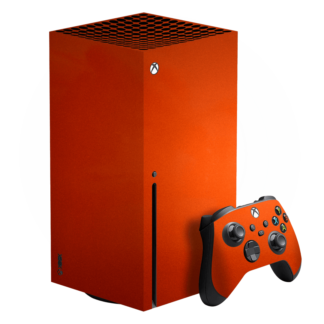 XBOX Series X Fiery Orange Tuning Metallic Skin, Wrap, Decal, Protector, Cover by EasySkinz | EasySkinz.com