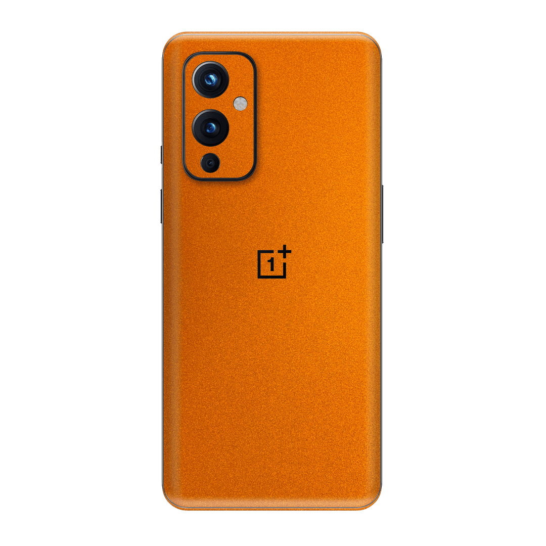 OnePlus 9 Fiery Orange Tuning Metallic Gloss Finish Skin Wrap Sticker Decal Cover Protector by EasySkinz