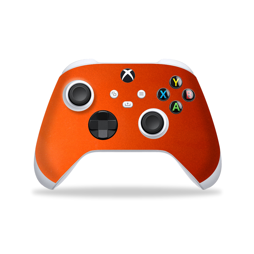 XBOX Series X CONTROLLER Skin - Fiery Orange Tuning Metallic Gloss Finish Skin Wrap Sticker Decal Cover Protector by EasySkinz