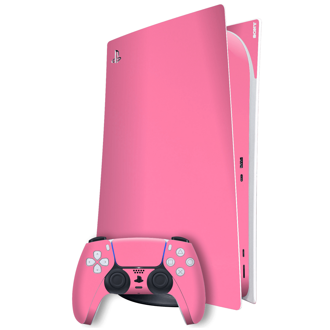PlayStation 5 (PS5) DIGITAL EDITION GLOSSY HOT PINK Skin, Wrap