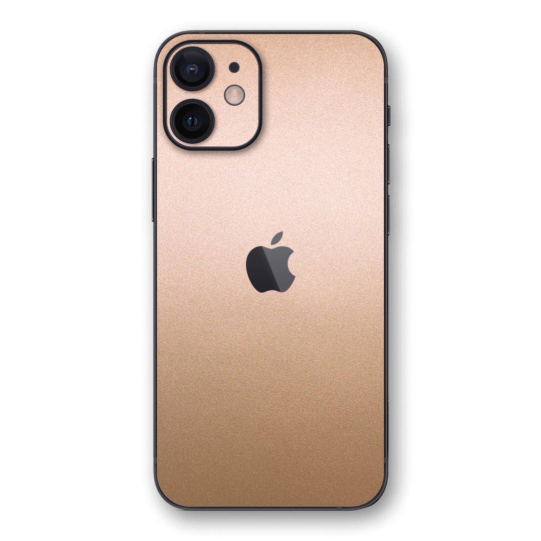 iPhone 12 Luxuria Rose Gold Metallic Skin Wrap Decal Protector | EasySkinz
