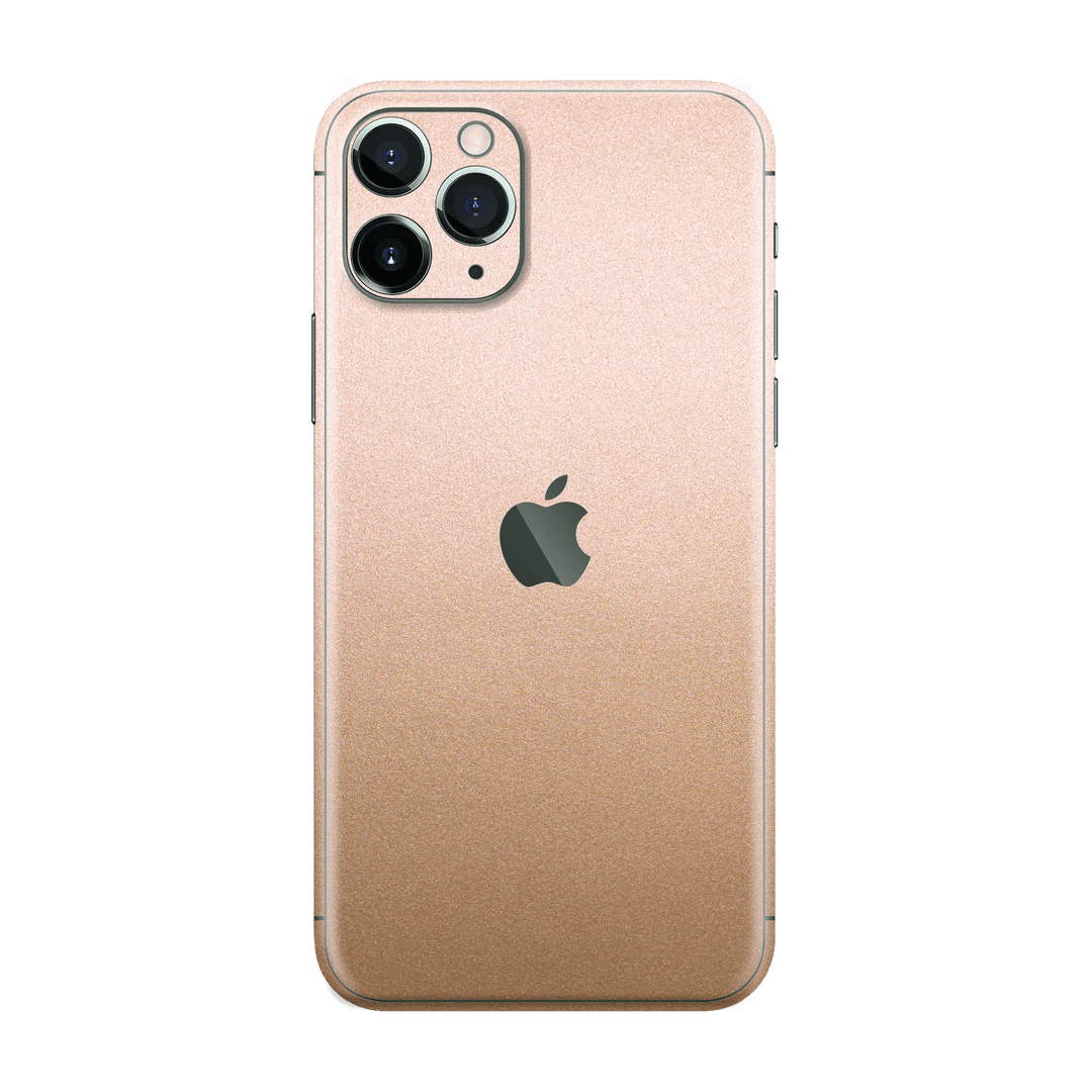 iPhone 11 Pro MAX Luxuria Rose Gold Metallic Skin Wrap Decal Protector | EasySkinz Edit alt text