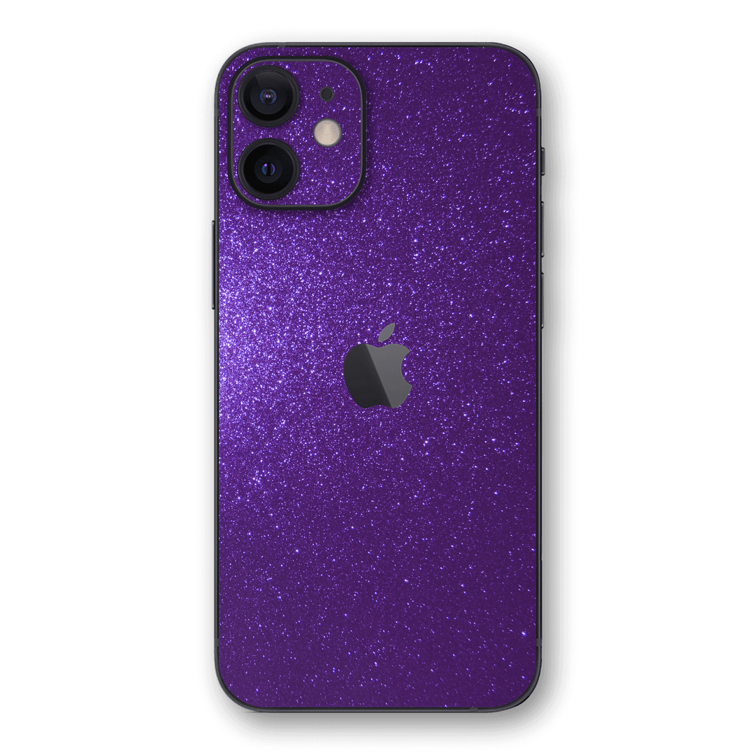 iPhone 12 mini Diamond PURPLE Shimmering, Sparkling, Glitter Skin, Wrap, Decal, Protector, Cover by EasySkinz | EasySkinz.com