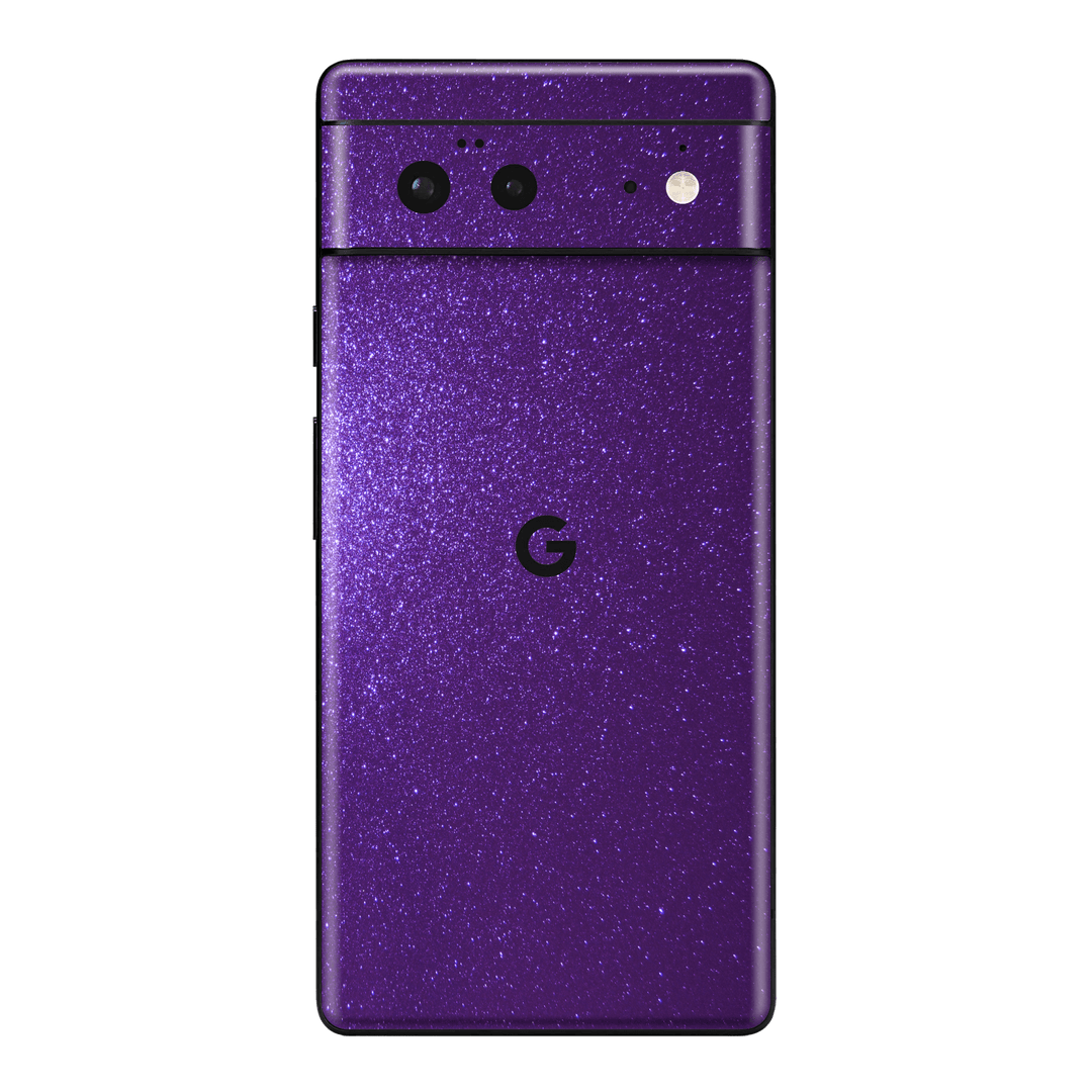 Google Pixel 6 Diamond Purple Shimmering Sparkling Glitter Skin Wrap Sticker Decal Cover Protector by EasySkinz | EasySkinz.com