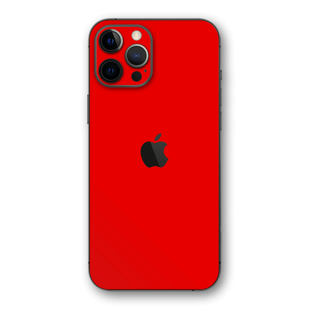 iPhone 12 Pro MAX GLOSSY Bright Red Skin - Premium Protective Skin Wrap Sticker Decal Cover by QSKINZ | Qskinz.com