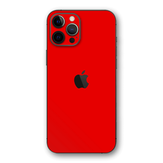 iPhone 12 PRO GLOSSY Bright Red Skin - Premium Protective Skin Wrap Sticker Decal Cover by QSKINZ | Qskinz.com