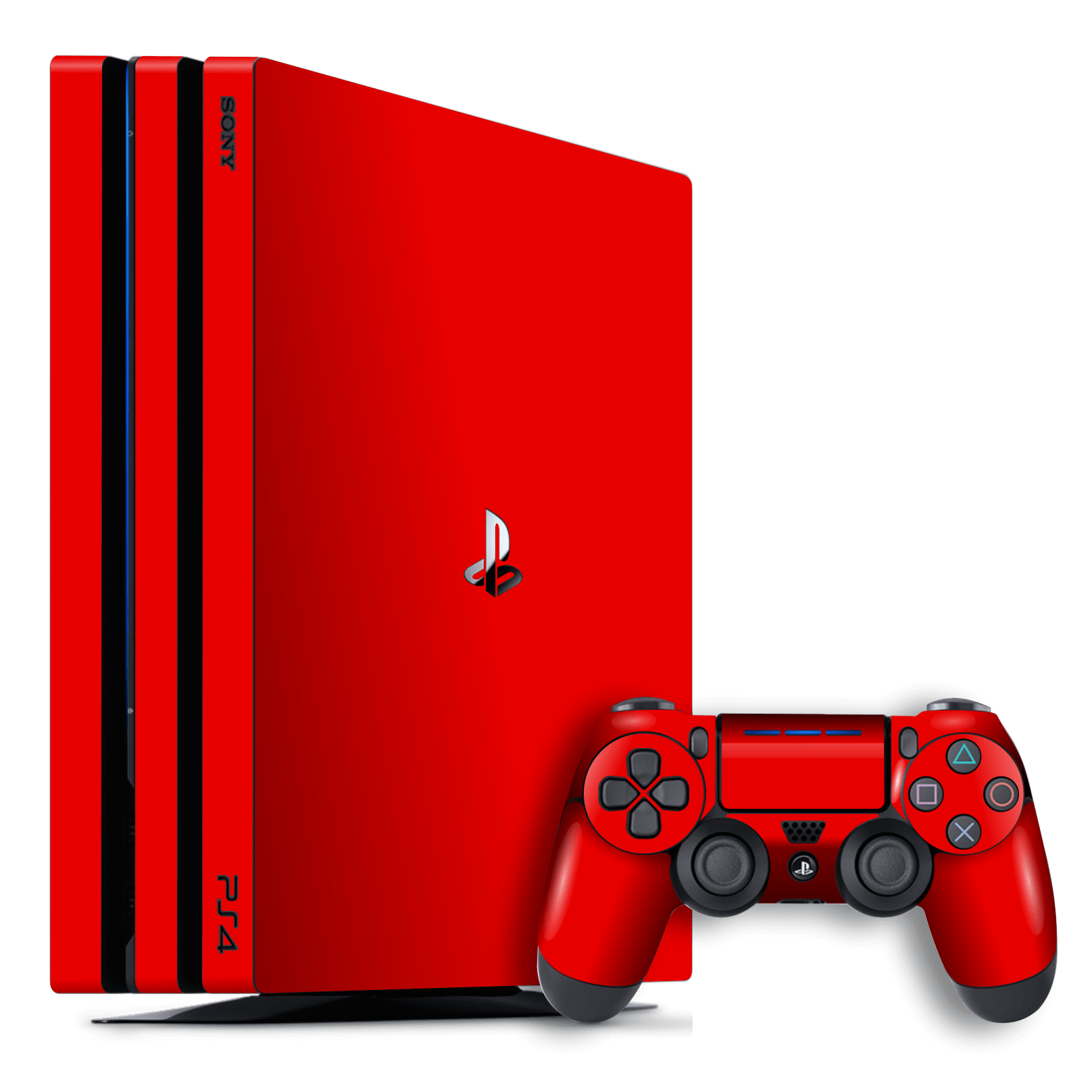 Playstation 4 PRO PS4 PRO Glossy Bright Red Skin Wrap Decal by EasySkinz