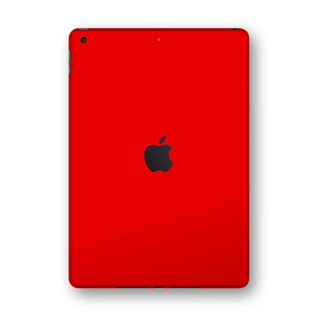 iPad 10.2" (7th Gen, 2019) Glossy Bright Red Skin Wrap Sticker Decal Cover Protector by EasySkinz