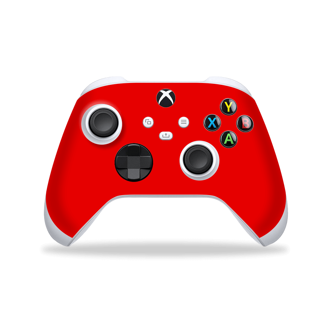 XBOX Series S CONTROLLER Skin - Gloss Glossy Bright Red Skin Wrap Decal Protector Cover by EasySkinz | EasySkinz.com