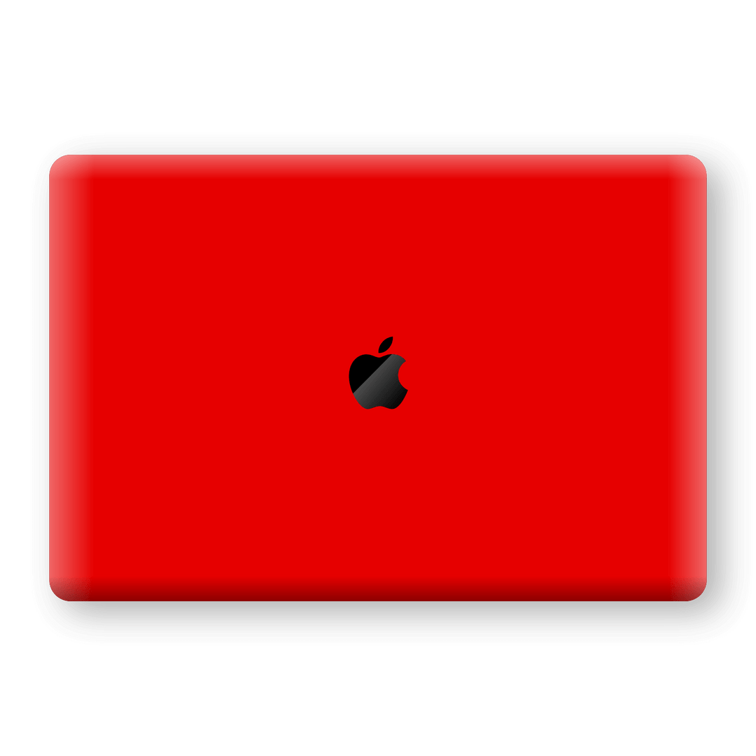 MacBook Pro 13" (No Touch Bar) Bright Red Glossy Gloss Finish Skin, Decal, Wrap, Protector, Cover by EasySkinz | EasySkinz.com