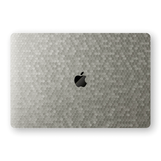 MacBook Pro 13" (2019) SILVER Honeycomb 3D Textured Skin Wrap Sticker Decal Cover Protector by EasySkinz